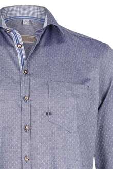 Trachtenhemd Slim Fit jeansblau