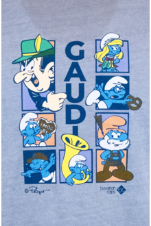 Herren Trachtenshirt Schlmpfe 'Volksfestgaudi' blaugrau