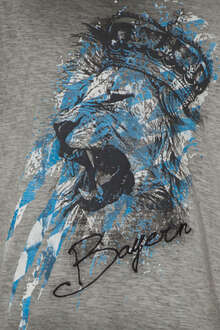 Herren T-Shirt bayerischer Löwe grau