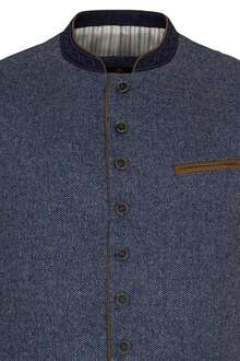 Trachtenweste mit Stretch-Rcken blau gemustert