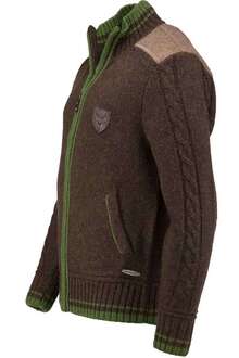 Strickjacke mit Reiverschluss braun/grn