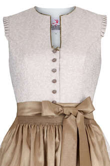 Dirndl hochgeschlossen beige