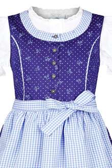 Kinderdirndl mit Bluse blau hellblau