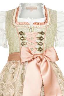 Kinder Dirndl mit Bluse oliv rosa