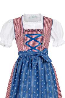 Kinderdirndl rot blau mit Bluse