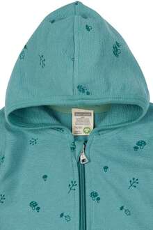 Jacke mit Kapuze Waldmotive Baby und Kleinkind trkisgrn