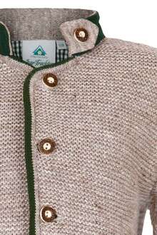 Kinder Strick-Jacke berber braun grn