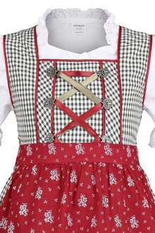 Mdchen Dirndl grn rot mit Bluse