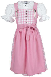 Kinderdirndl mit Bluse rosa-wei kariert