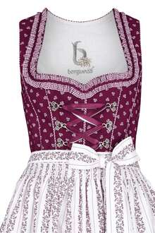 Midi Dirndl beere weiss