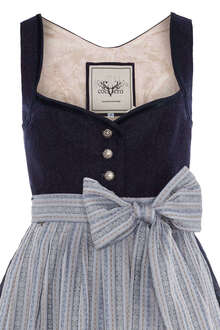 Midi Dirndl mit bayrischem Lodenmieder Phantom Blue