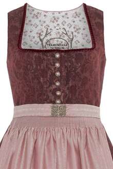 Midi Dirndl bordeaux rosa