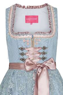 Mini Dirndl hellblau rosa