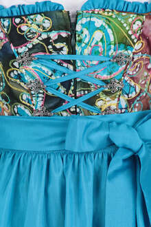 Mini-Dirndl blau grn
