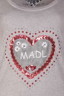 Damen T-Shirt Madl grau