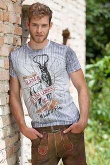 Trachten T-Shirt  Lebn lossn, Wild & Frei