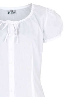 Trachtenbluse Kurzarm weiss