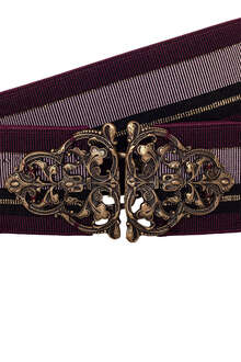 Trachten Damengrtel Stretch bordeaux gold