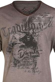 Trachten Shirt braun Dia gehts woi zguat