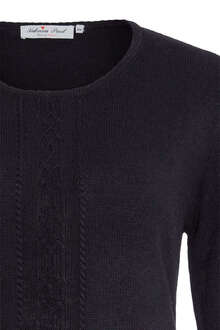 Damen Pullover mit Zopf dunkelblau