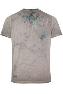 Herren Trachten T-Shirt Meine liebe Heimat grau
