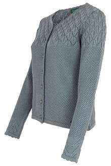 Damen Trachtenstrickjacke rauchblau