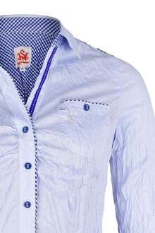 Bluse Crash-Optik hellblau