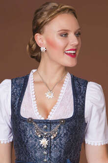 Dirndl-Charivari 'Edelwei-Greta' altsilber