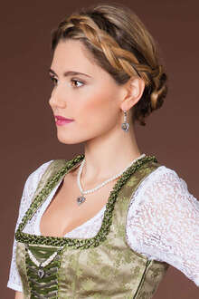 Dirndl-Mini-Charivari 'Trachtenherz Hirsch' altsilber