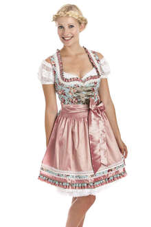 Krger Dirndl kurz trkis Rosen