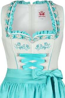 Dirndl kurz gepunktet & kariert aqua