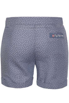 Damen-Shorts Outdoorhose gepunktet blau