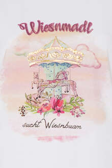 Damen T-Shirt 'Wiesenmadl' weiss