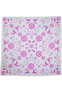 Halstuch mit Hase und Hirsch pink grau