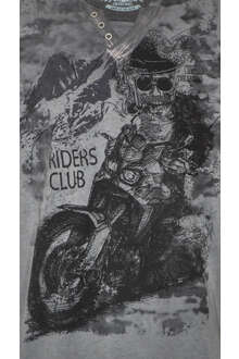Herren T-Shirt 'Riders Club' grau