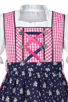 Kinderdirndl pink blau mit Bluse