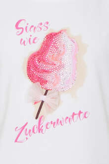 Kinder T-Shirt 'Zuckerwatte' weiss