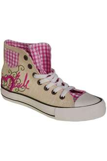 Trachten Sneaker im Chucks Look pink Madl mit Herz