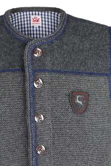 Strickweste grau-blau