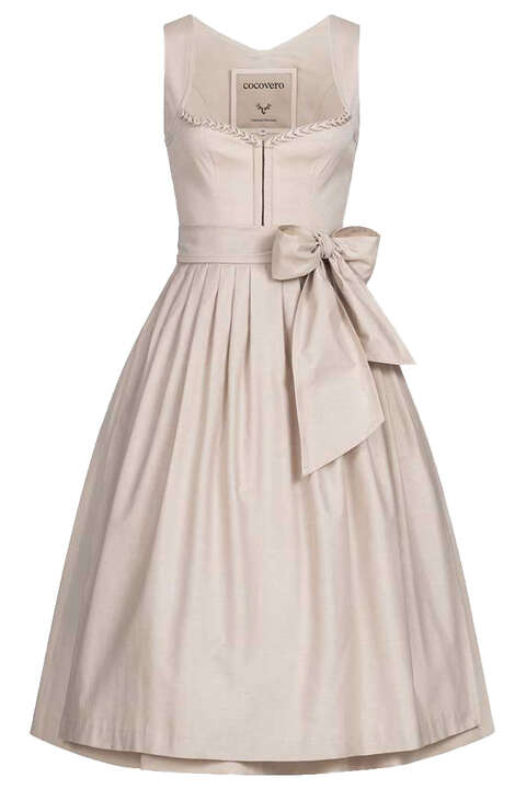 Midi Dirndl Herzlrsche Hakenverschluss creamy perl