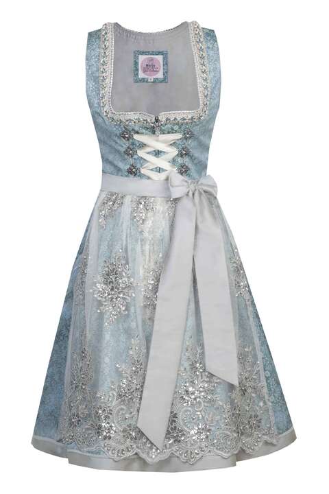 Mini-Dirndl Pailettenschrze sky hellblau