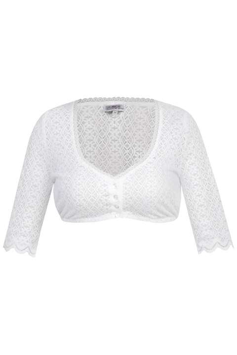 Dirndlbluse Spitze mit halblangen rmeln offwhite