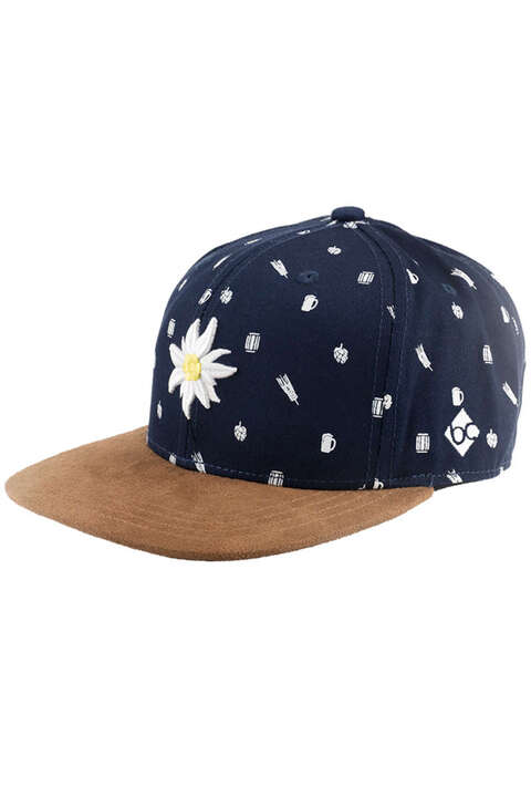 Snapback Cap Edelwei Sommerliebe dunkelblau