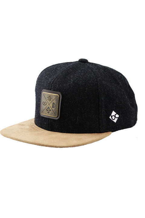 Snapback Cap Kreizweis schwarz