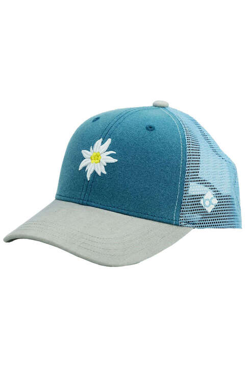 Curved Cap mit Edelweiss blau grau