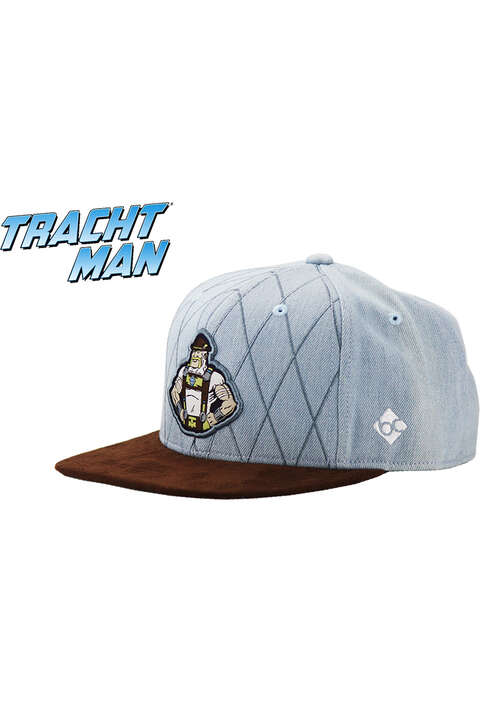 Snapback Cap TRACHTMAN jeansblau braun