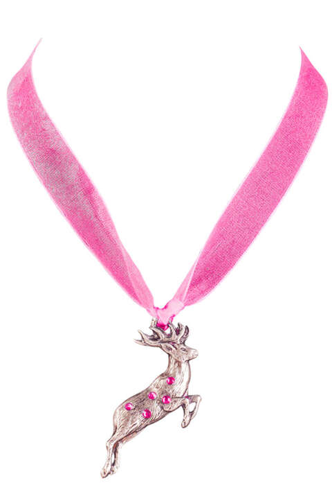 Collier Hirsch pink