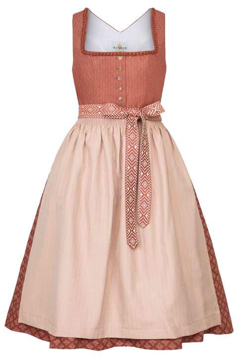 Dirndl midi zimtbraun