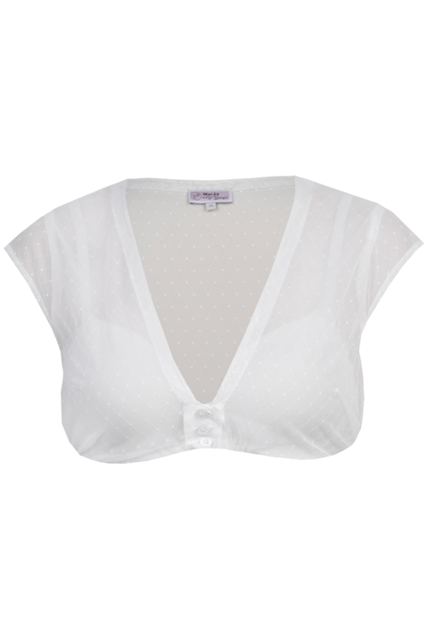 Dirndlbluse Flgelrmel offwhite