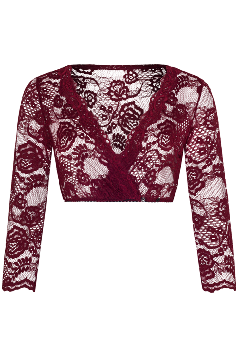 Dirndlbluse zum Knpfen mit -langen rmel  beere